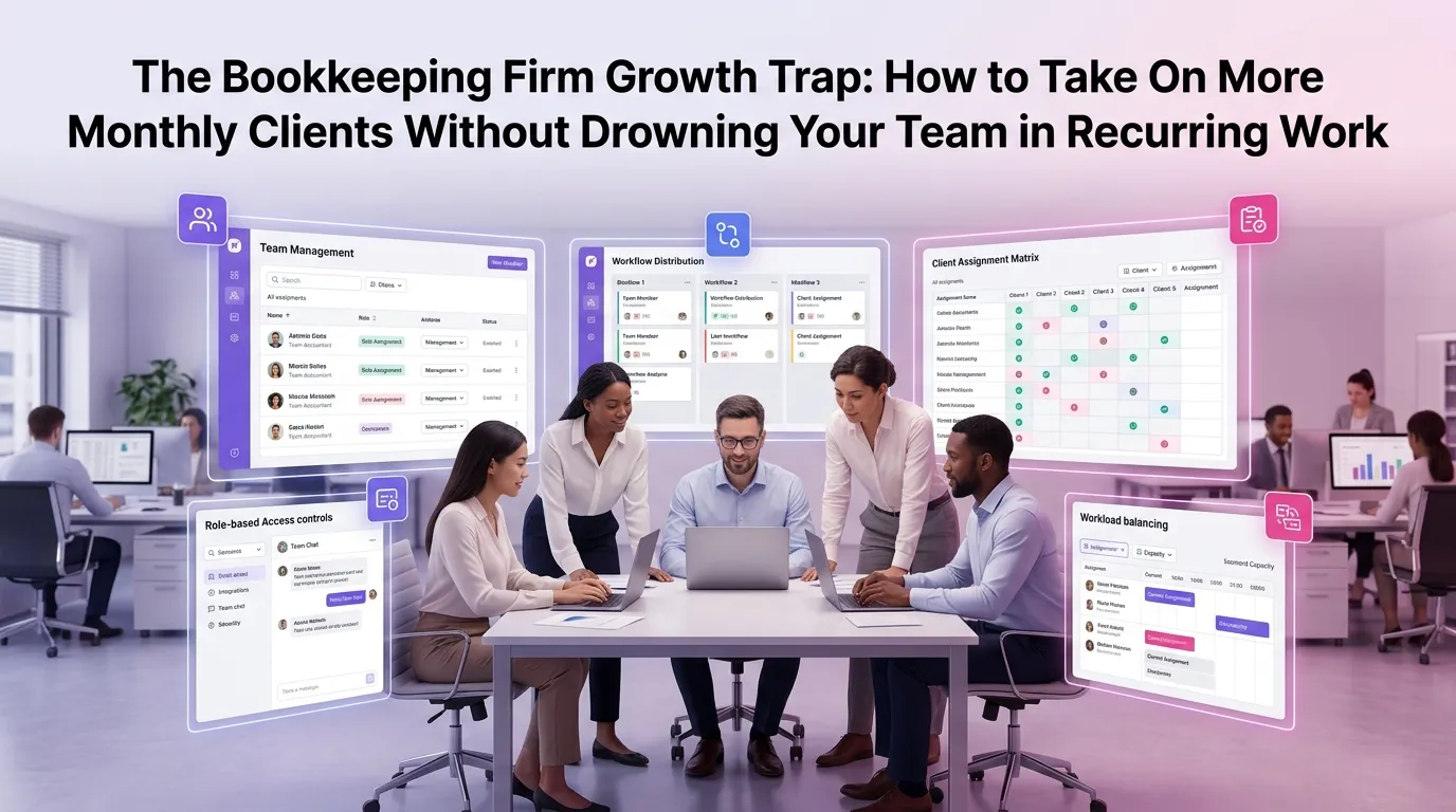 The Bookkeeping Firm Growth Trap: How to Take On More Monthly Clients Without Drowning Your Team in Recurring Work