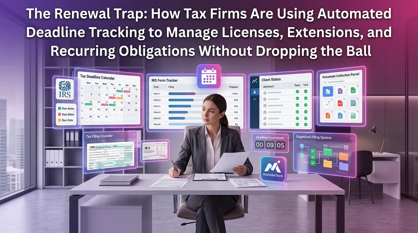 The Renewal Trap: How Tax Firms Are Using Automated Deadline Tracking to Manage Licenses, Extensions, and Recurring Obligations Without Dropping the Ball