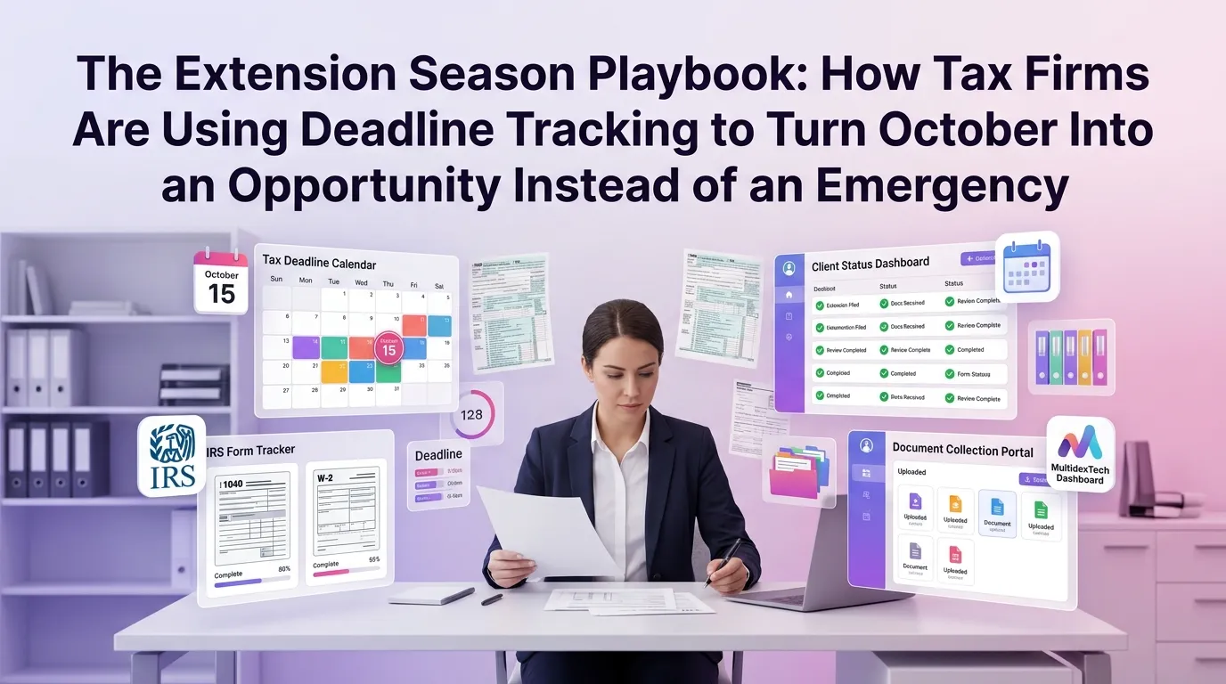 The Extension Season Playbook: How Tax Firms Are Using Deadline Tracking to Turn October Into an Opportunity Instead of an Emergency