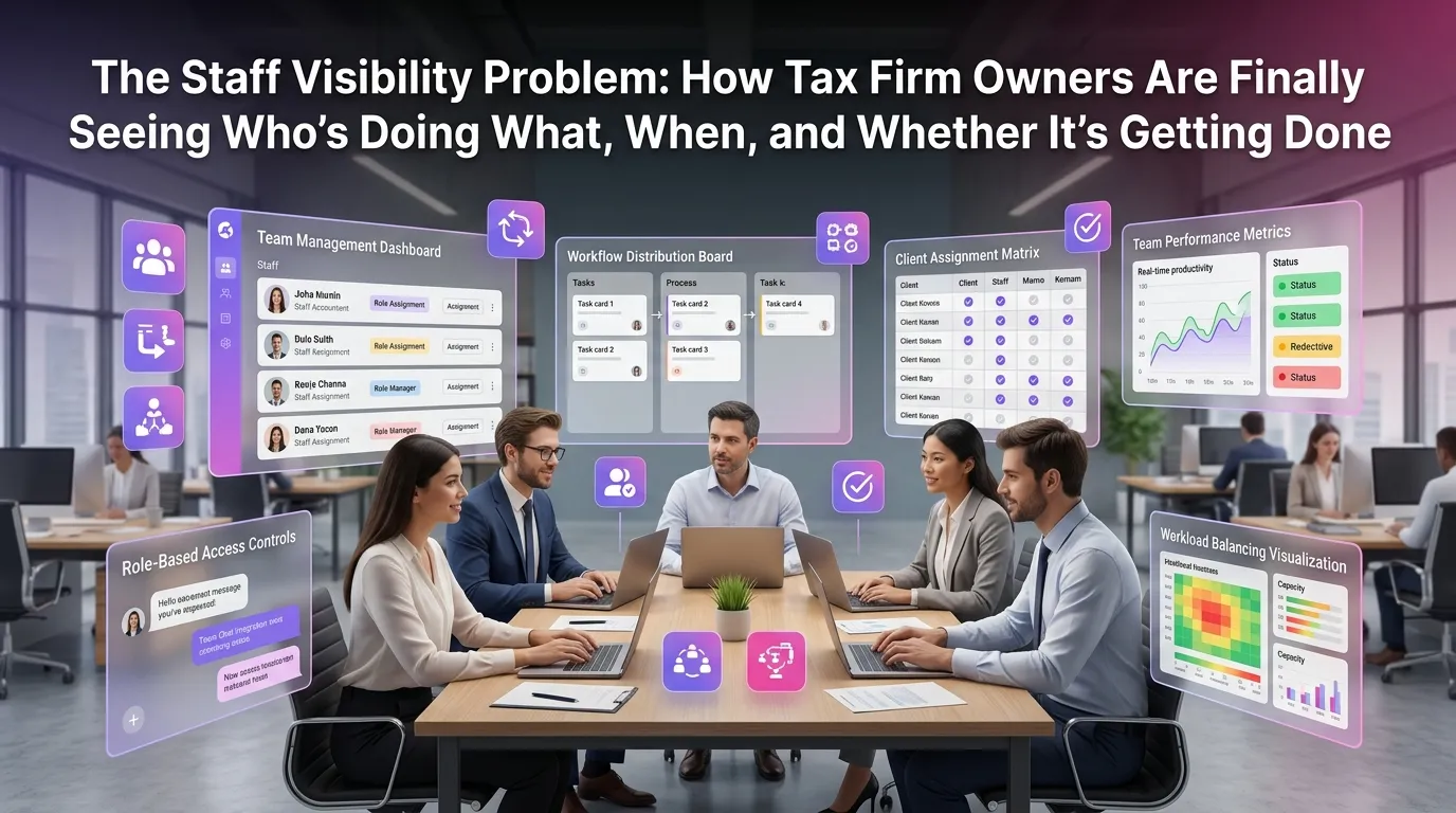 The Staff Visibility Problem: How Tax Firm Owners Are Finally Seeing Who's Doing What, When, and Whether It's Getting Done