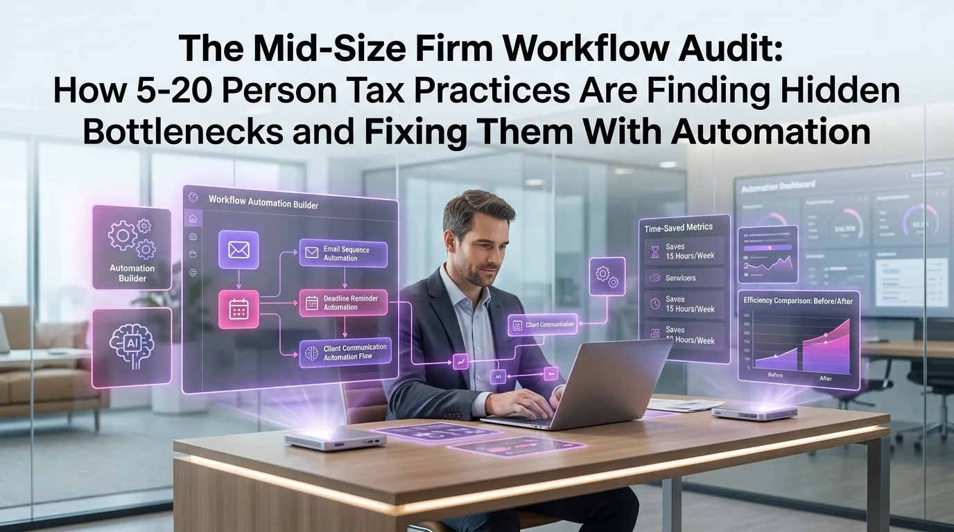 The Mid-Size Firm Workflow Audit: How 5-20 Person Tax Practices Are Finding Hidden Bottlenecks and Fixing Them With Automation
