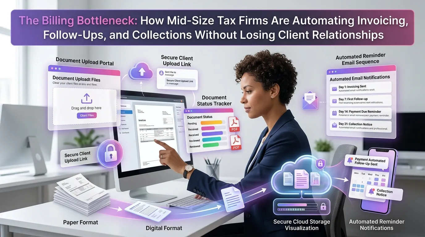 The Billing Bottleneck: How Mid-Size Tax Firms Are Automating Invoicing, Follow-Ups, and Collections Without Losing Client Relationships