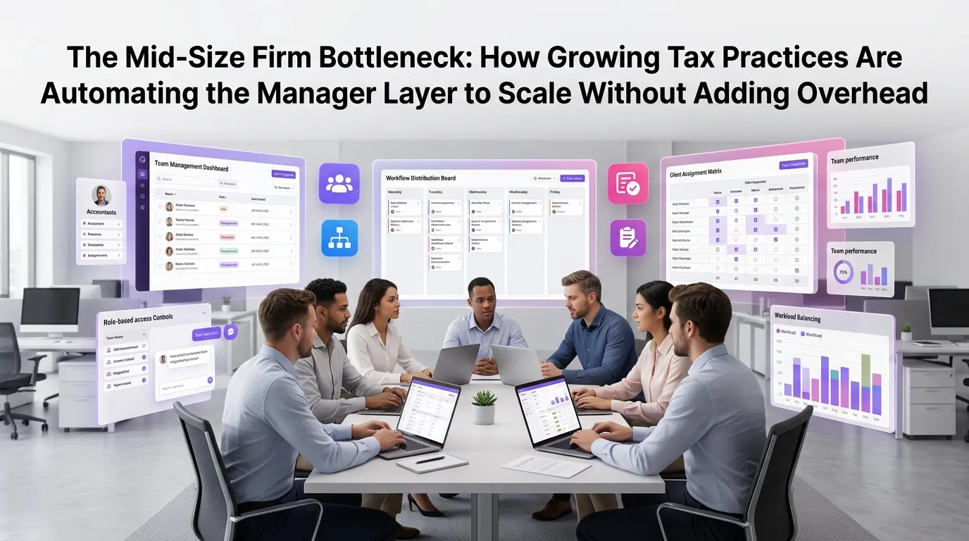 The Mid-Size Firm Bottleneck: How Growing Tax Practices Are Automating the Manager Layer to Scale Without Adding Overhead
