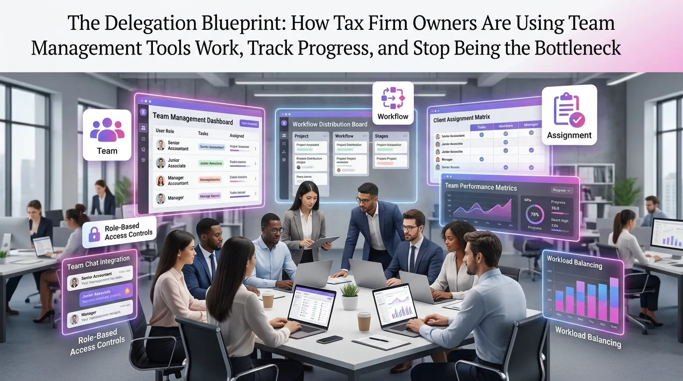 The Delegation Blueprint: How Tax Firm Owners Are Using Team Management Tools to Assign Work, Track Progress, and Stop Being the Bottleneck