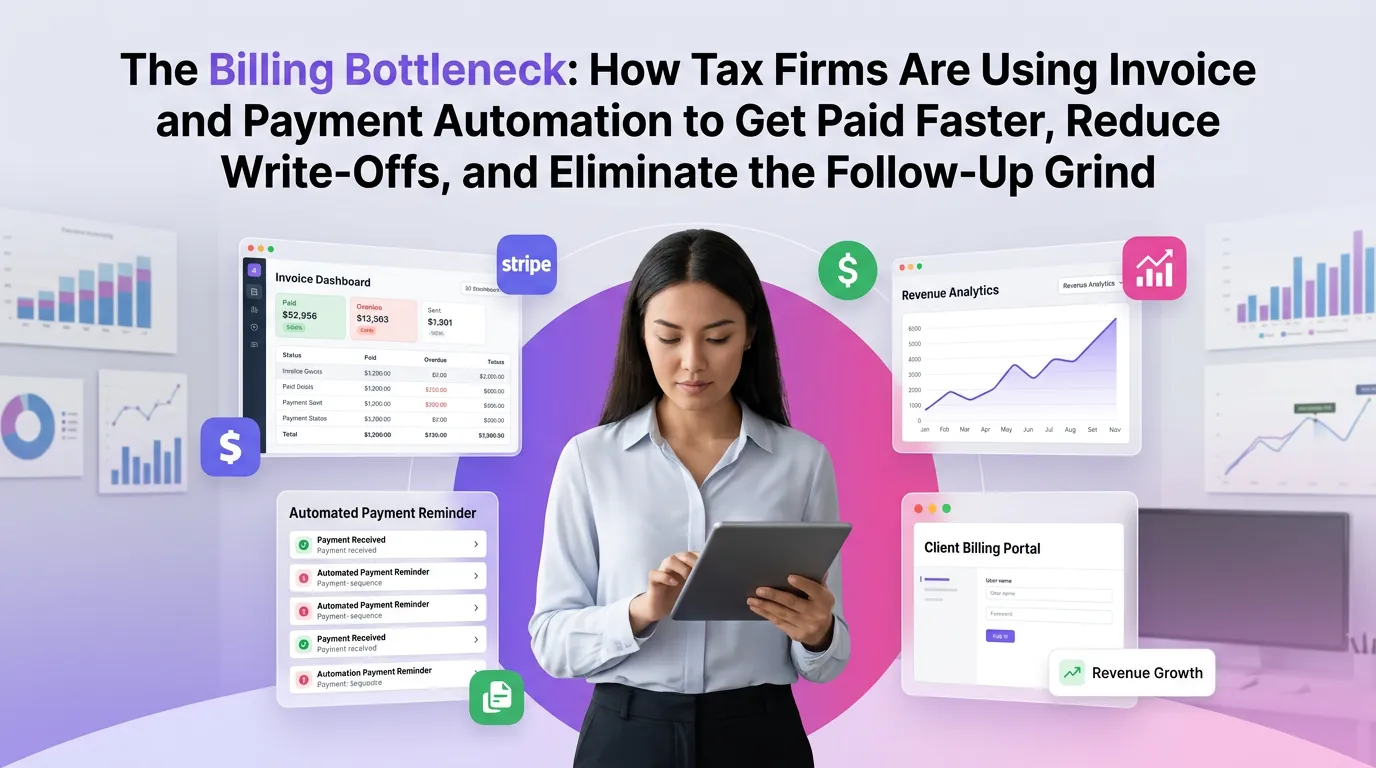The Billing Bottleneck: How Tax Firms Are Using Invoice and Payment Automation to Get Paid Faster, Reduce Write-Offs, and Eliminate the Follow-Up Grind